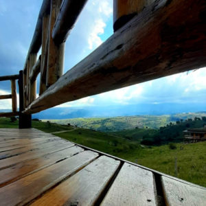 Vista desde la cabaña "Espinillo"